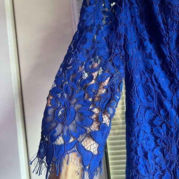Eliza J BLue Lace Dress Size 10 - Picture 2 of 5